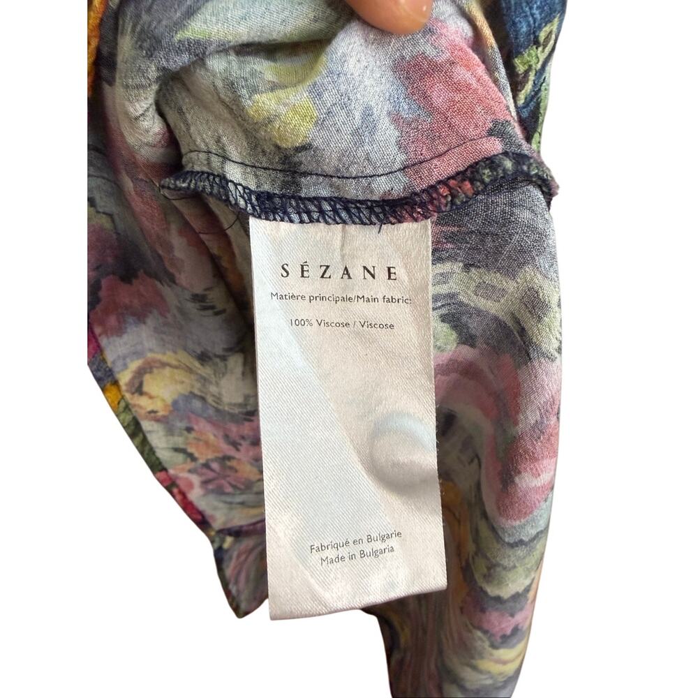 Sezane Laurette Dress Floral Multicolor Print Parisian Feminine Size 38 Medium - Picture 12 of 16